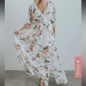 Baltic Born Kia Kimono Floral Maxi Dress Size Medium